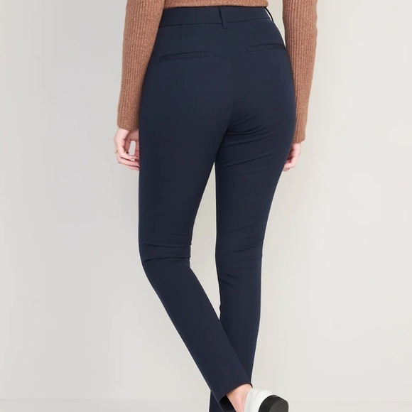 NWT! Curvy Navy High-Waisted Pixie Skinny Ankle Pants - 4 TALL 🔹 - Picture 2 of 7